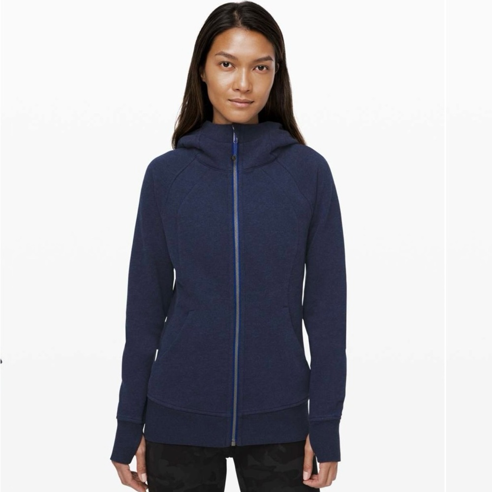 NWT Lululemon Scuba Hoodie *Light Cotton Fleece
Heathered Larkspur Size:4